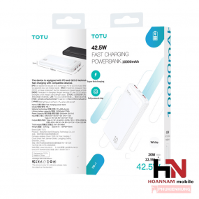 sạc dự phòng TOTU 42.5w 10000mAh 